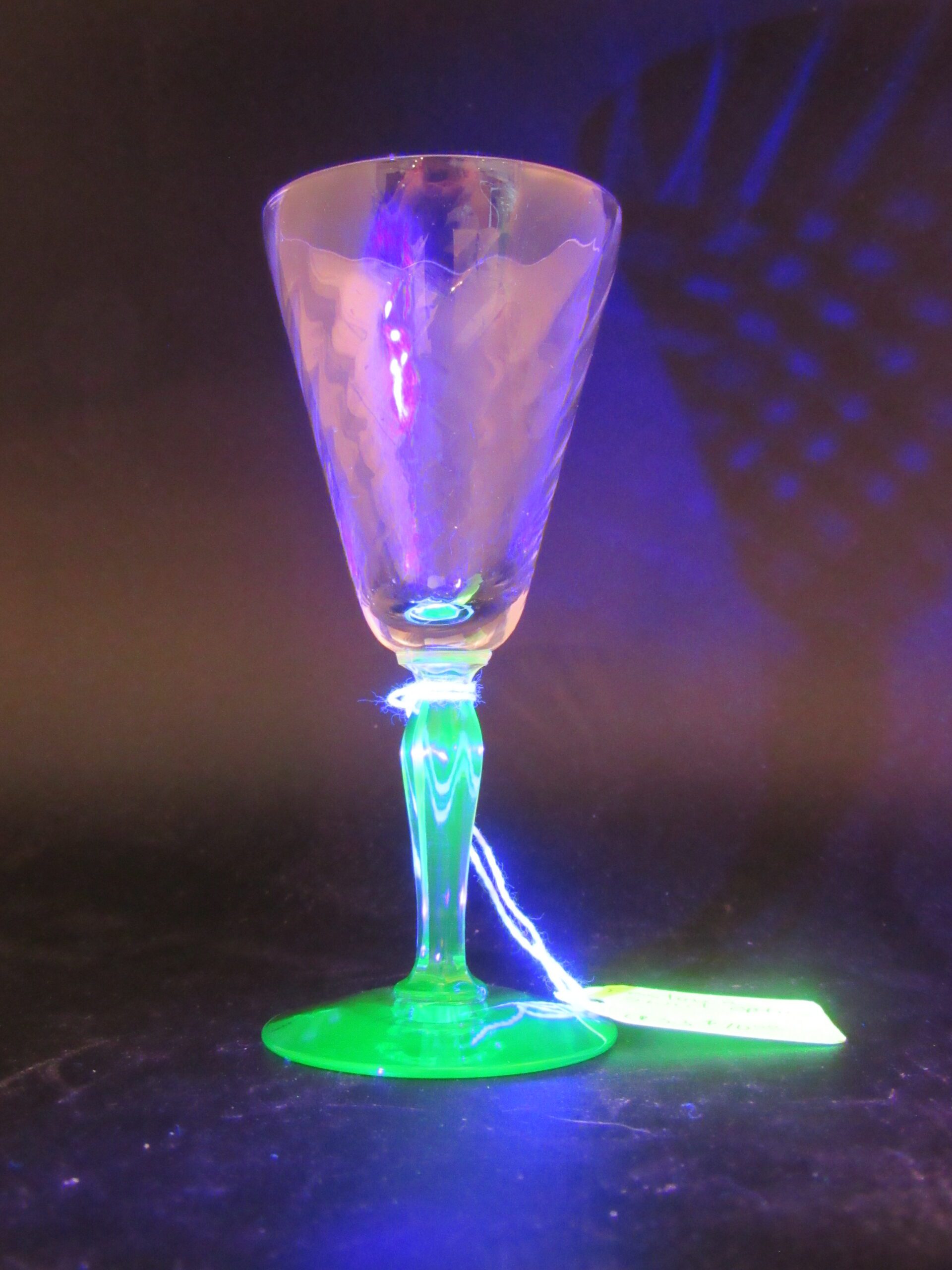Vintage 5 Fostoria Swirl Optic Uranium Amber Wine Goblet - Hidden  Treasures Antiques and More